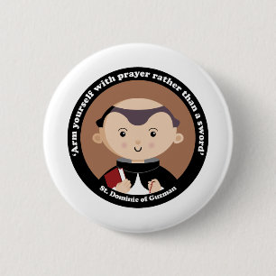Badge Rond 5 Cm Saint Dominique de Guzman