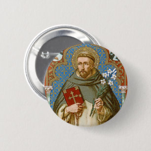 Badge Rond 5 Cm Saint Dominique de Guzman (BK 011)