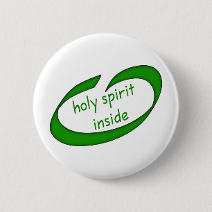 Badge Rond 5 Cm Saint-Esprit à l'intérieur du chrétien