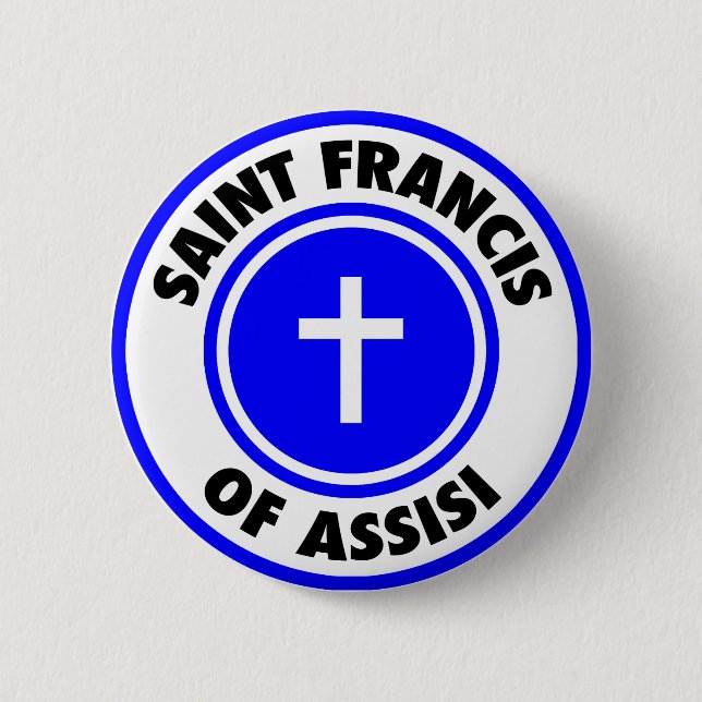 Badge Rond 5 Cm Saint François d'Assise (Devant)