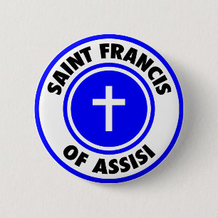 Badge Rond 5 Cm Saint François d'Assise