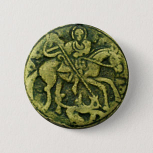 BADGE ROND 5 CM SAINT GEORGE ET DRAGON MEDALLION