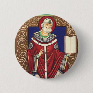 Badge Rond 5 Cm Saint Grégoire le Grand Docteur de l'Église