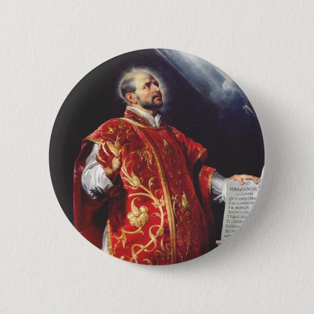 Badge Rond 5 Cm Saint Ignace de Loyola (Devant)