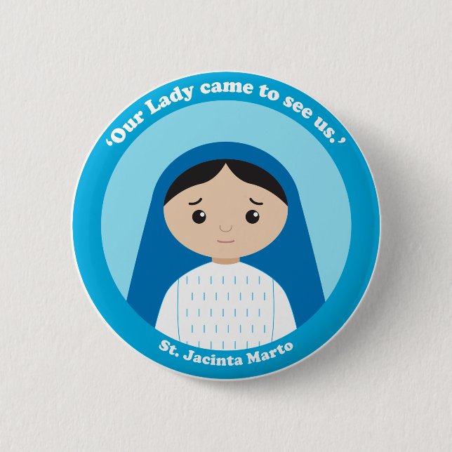 Badge Rond 5 Cm Saint Jacinta Marto (Devant)