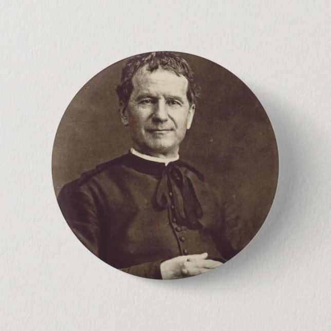 Badge Rond 5 Cm Saint Jean Bosco Prêtre et confesseur (Devant)