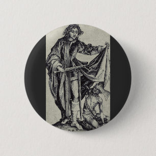 Badge Rond 5 Cm Saint Martin de Tours Gravure d'art