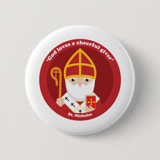 Badge Rond 5 Cm Saint Nicolas (Devant)