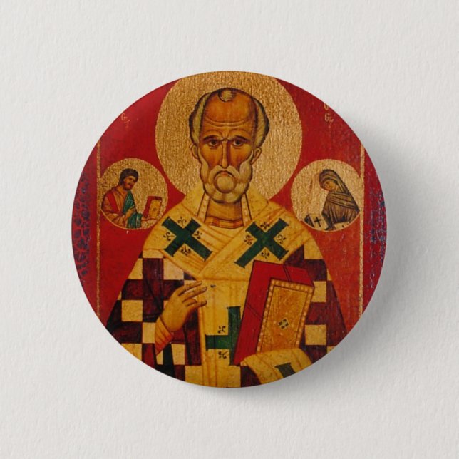 Badge Rond 5 Cm Saint-Nicolas de Myra (Devant)