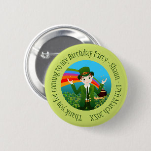 Badge Rond 5 Cm Saint Patrick's Birthday Boy Merci