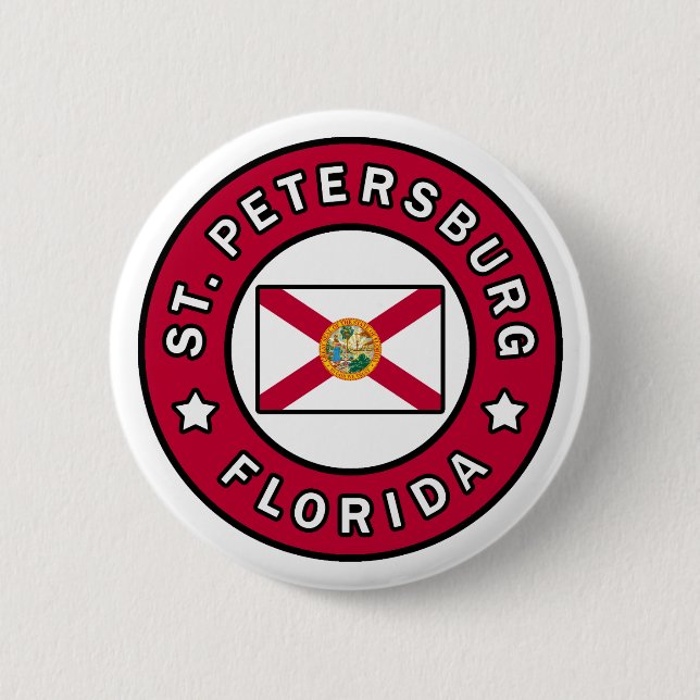 Badge Rond 5 Cm Saint-Pétersbourg, Floride (Devant)
