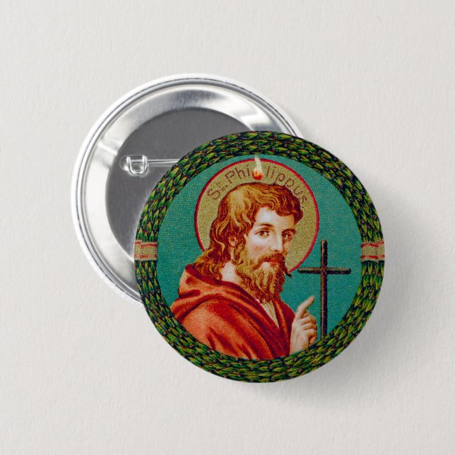 Badge Rond 5 Cm Saint Philippe l'Apôtre (JMAS 10) Tour (Devant & derrière)