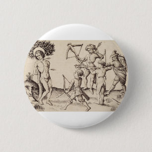 Badge Rond 5 Cm Saint Sébastien capitaine des Prétoriens
