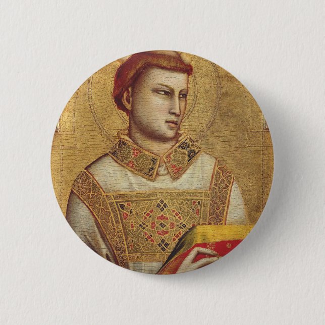 Badge Rond 5 Cm Saint Stephen par Giotto (Devant)
