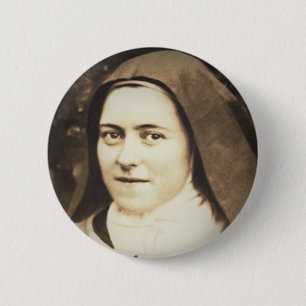 BADGE ROND 5 CM SAINT THERESSE DE LISIEUX