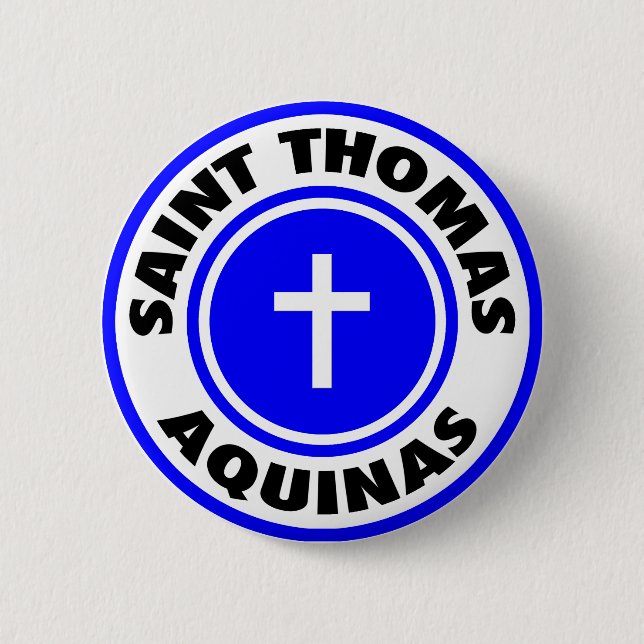 Badge Rond 5 Cm Saint Thomas d'Aquin (Devant)