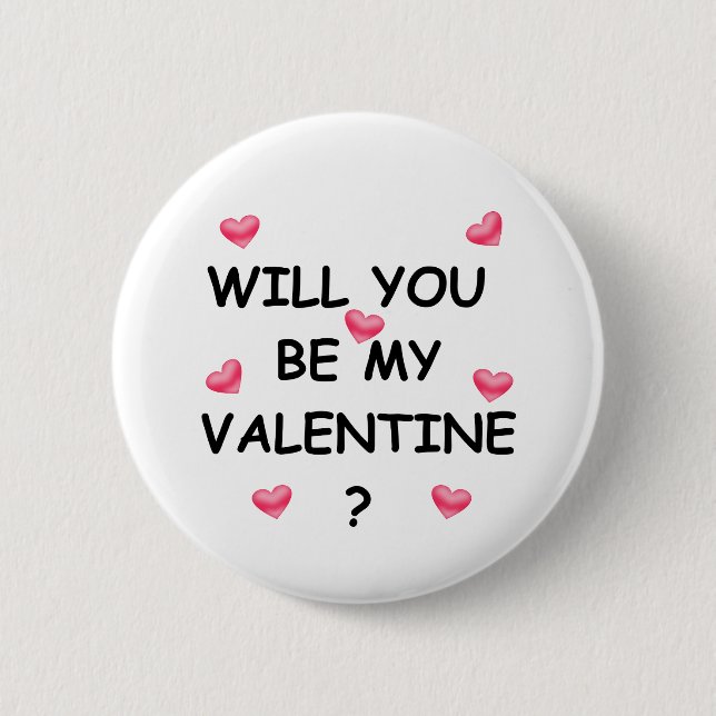 Badge Rond 5 Cm Saint Valentin (Devant)