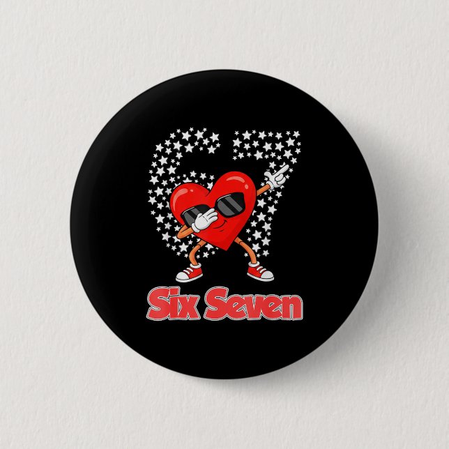 Badge Rond 5 Cm Saint-Valentin garçons enfants filles coeurs dabbi (Devant)