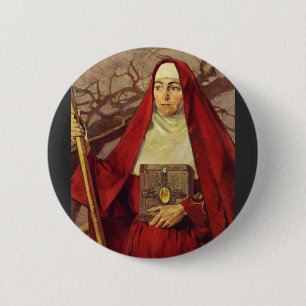 Badge Rond 5 Cm Sainte Brigitte de Kildare Flamme celtique Art sac