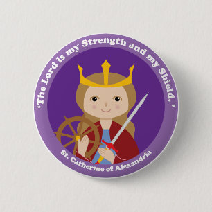Badge Rond 5 Cm Sainte-Catherine d'Alexandrie