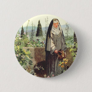 Badge Rond 5 Cm Sainte Catherine de Sienne