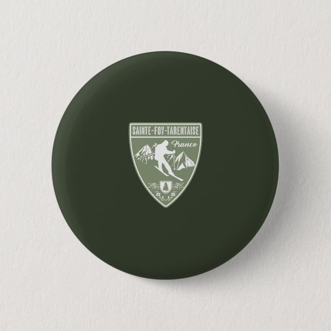Badge Rond 5 Cm Sainte-Foy-Tarentaise France (Devant)