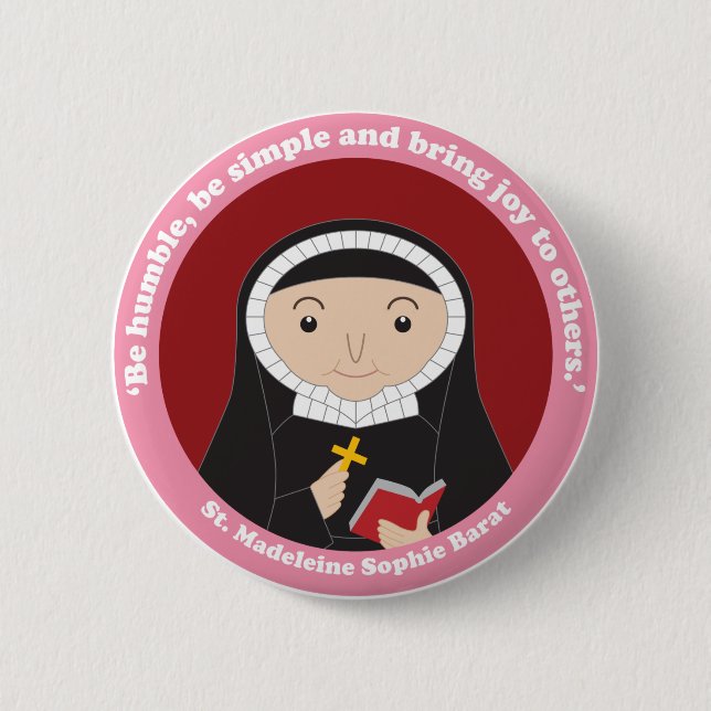 Badge Rond 5 Cm Sainte-Madeleine Sophie Barat (Devant)