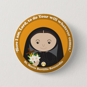 Badge Rond 5 Cm Sainte Maria Bertilla Boscardin