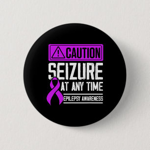 Badge Rond 5 Cm Saisie de sensibilisation à l'épilepsie Guerrier é
