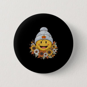 Badge Rond 5 Cm Saison d'automne confortable Bohème Floral Automne