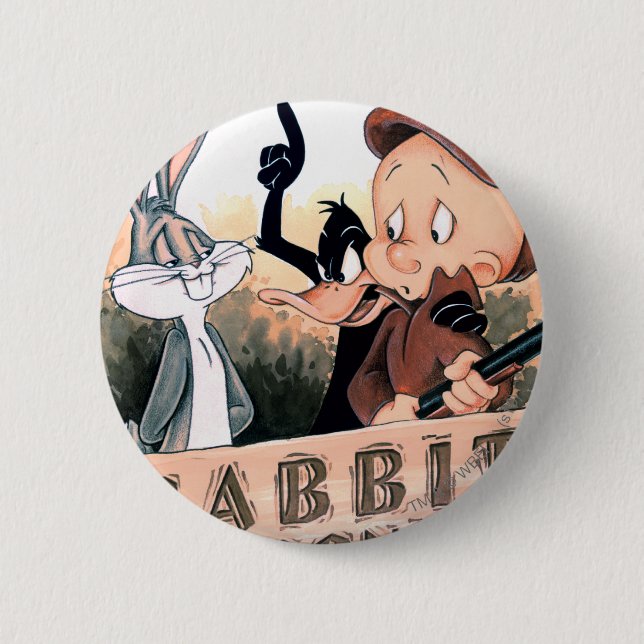 Badge Rond 5 Cm SAISON DE lapin LOONEY TUNES™ (Devant)