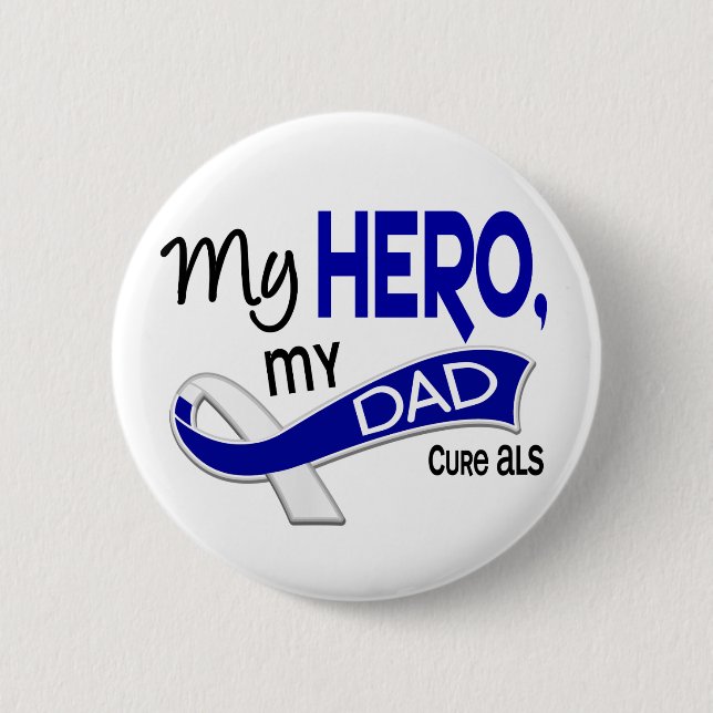 Badge Rond 5 Cm SAL mon papa mon héros 42 (Devant)