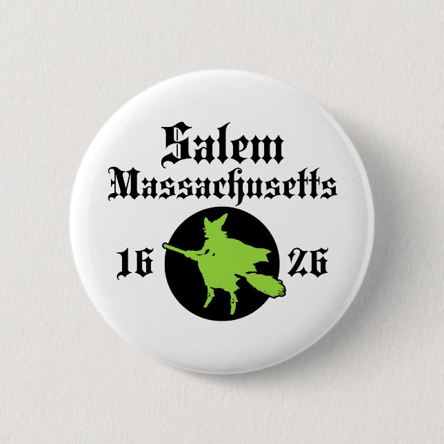 Badge Rond 5 Cm Salem Massachusetts (Devant)