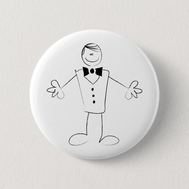 Badge Rond 5 Cm Salle De Bain Avec Bras Ouverts (Devant)