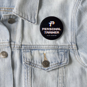 Badge Rond 5 Cm Salle De Fitness De L'Entraîneur Personnel Personn