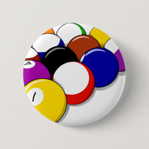 Badge Rond 5 Cm Salle De Piscine Balls Rack Em Sports Loisirs Bill