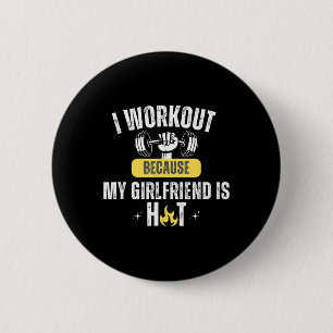 Badge Rond 5 Cm Salle de sport drôle Je fais de l'exercice parce q