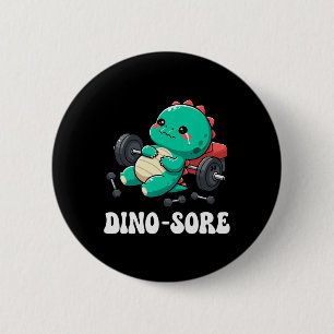 Badge Rond 5 Cm Salle de sport pour dinosaures Fitness Musculation