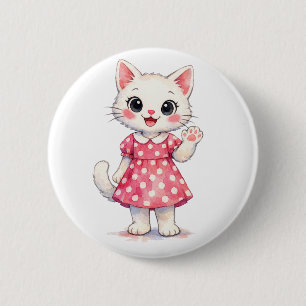 Badge Rond 5 Cm Salut Kitty!
