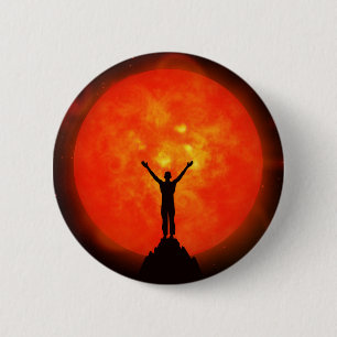 Badge Rond 5 Cm Salutation au bouton/à insigne de The Sun