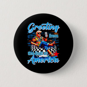 Badge Rond 5 Cm Salutation Du Golfe De L'Amérique Trump Patrio