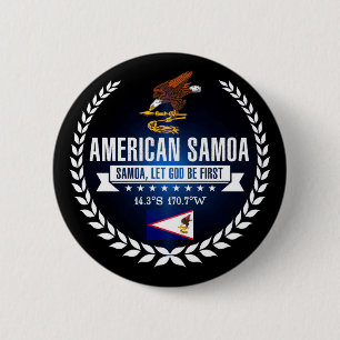Badge Rond 5 Cm Samoa américaines