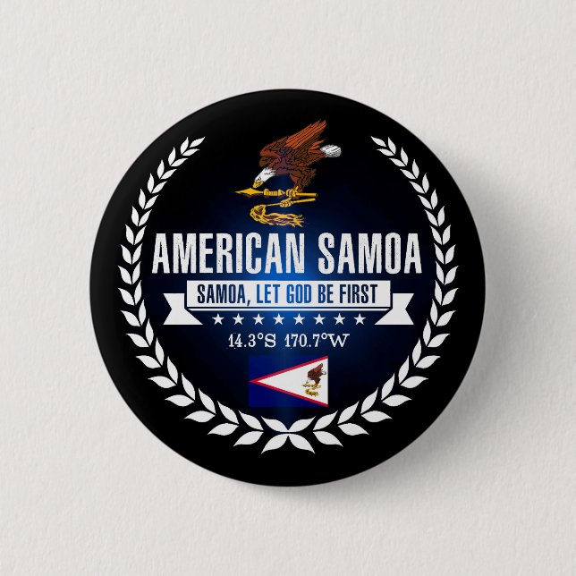 Badge Rond 5 Cm Samoa américaines (Devant)