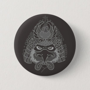 Badge Rond 5 Cm samouraï faucon