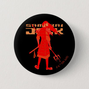 Badge Rond 5 Cm Samurai Jack Red Warrior Graphic