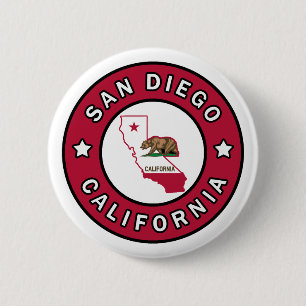 Badge Rond 5 Cm San Diego California
