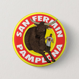 Badge Rond 5 Cm San Fermin de Pamplona