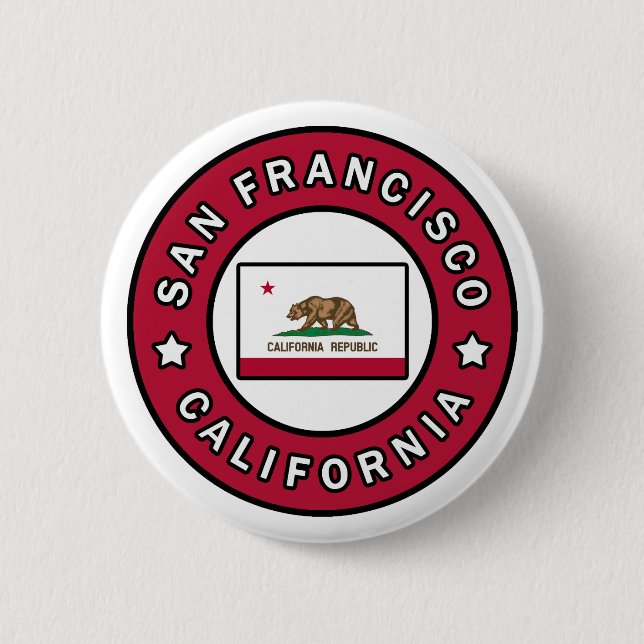 Badge Rond 5 Cm San Francisco Californie (Devant)