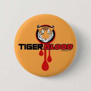Badge Rond 5 Cm Sang de tigre