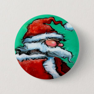 Badge Rond 5 Cm Santa Claus